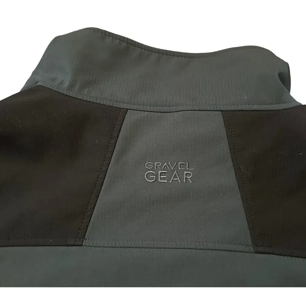 Black Gray Gravel Gear Mens Insulated Soft Shell Jacket Size X-Large
